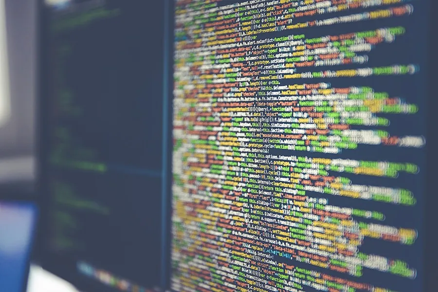 Source code displayed on a computer monitor